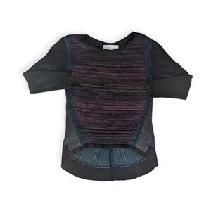 Autumn Hi-Low Knitted Aubergine Sweater